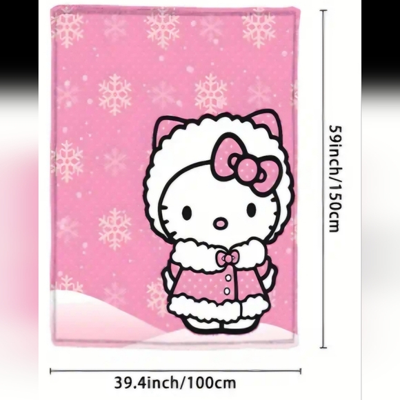 Hello Kitty Christmas throw blanket - Picture 5 of 6